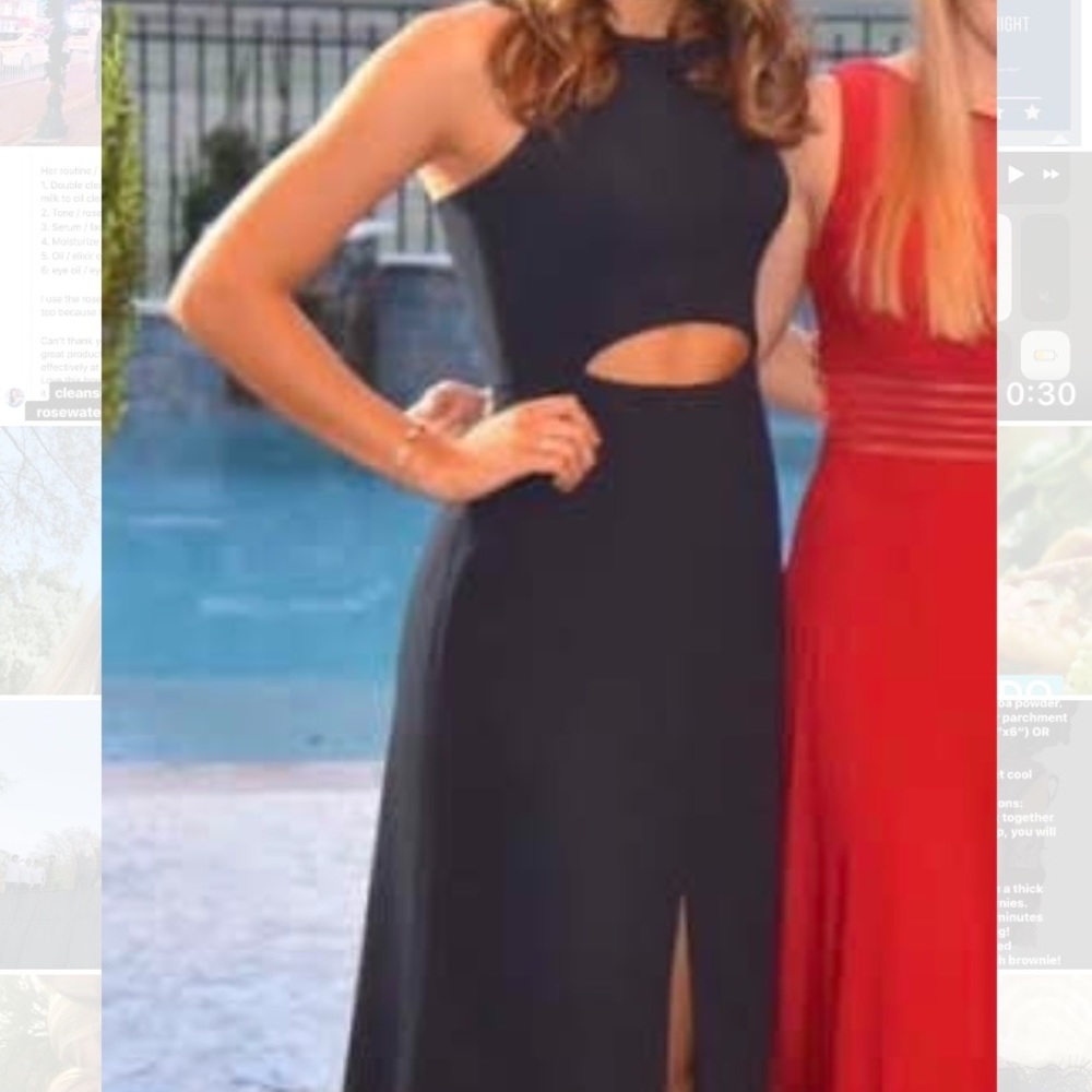 BCBGMAXAZRIA Navy long dress